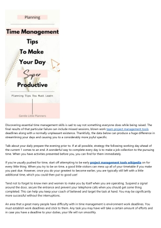 Looking For Advice On Personal Time Management? You've Appear To The Right Locat