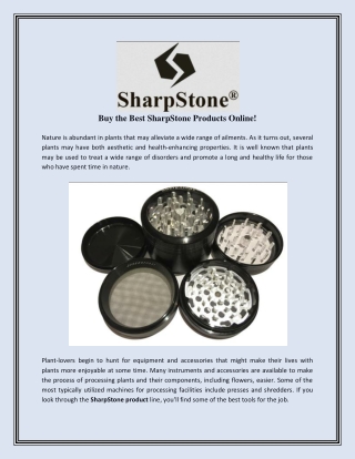 Buy the Best SharpStone Products Online!