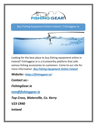 Buy Fishing Equipment Online Ireland | Fishinggear.ie