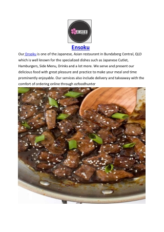5% off - Ensoku Bundaberg Japanese Restaurant, QLD