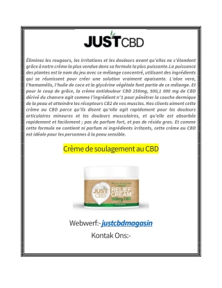 Crème de soulagement au CBD