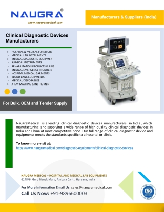 Clinical Diagnostic Devices Manufacturers