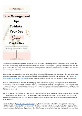 Looking For Suggestions About Time Management? You've Come Off To The Right Loca