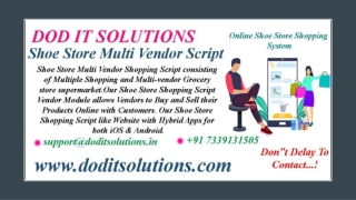 Readymade Shoe Store Multi Vendor System -  DOD IT SOLUTIONS