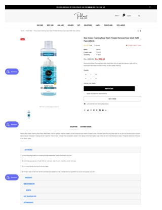 Best blue ocean foming face wash refill pack