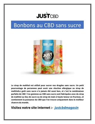 Bonbons au CBD sans sucre