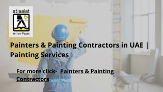 Painters & Painting Contractors in UAE | Painting Services
