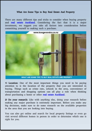 buy real estate and property in Auckland