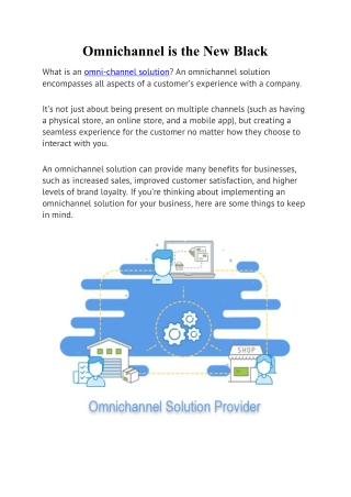 Omnichannel is the New Black