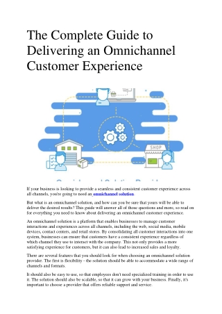 The Complete Guide to Delivering an Omnichannel Customer Experience