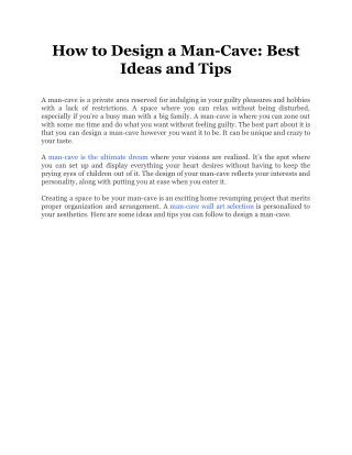 How to Design a Man-Cave_ Best Ideas and Tips