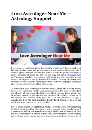 Love Astrologer Near Me – Astrology Support