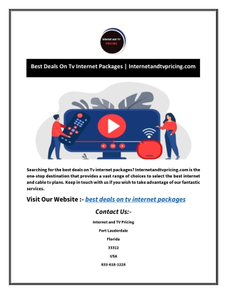 Best Deals On Tv Internet Packages | Internetandtvpricing.com