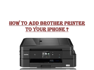How to Add Brother Printer to your iPhone