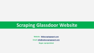 Scraping Glassdoor Website