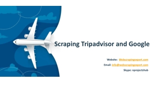 Scraping Tripadvisor and Google