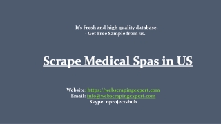 Scrape Medical Spas in US