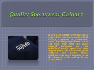 Quality Sportswear Calgary