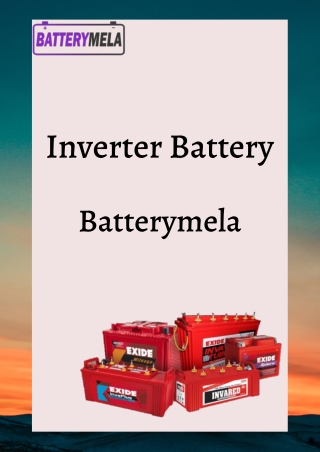 Inverter Battery | Batterymela