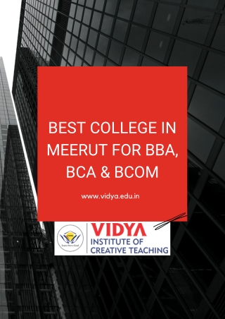 Top BBA Colleges in Uttar Pradesh | Best BCA College in UP | VICT