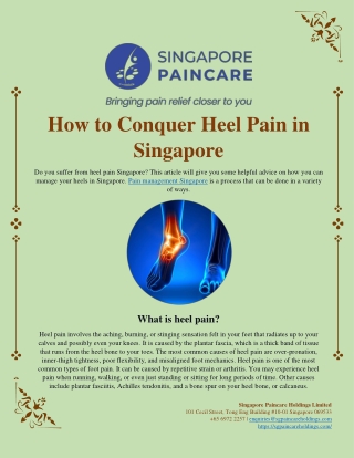 How to Conquer Heel Pain in Singapore