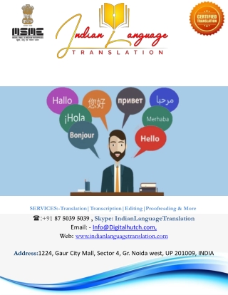 Translation Companies In India |Certified Translation