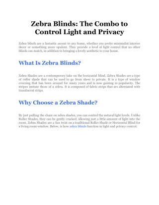 Zebra Blinds_ The Combo to Control Light and Privacy
