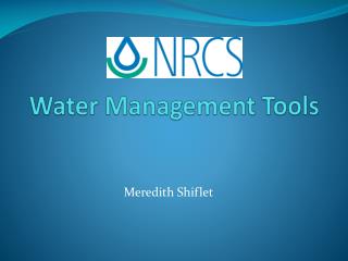 Water Management Tools