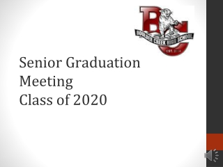 Senior Graduation Meeting Class of 2020