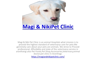 Pet Clinic In Aranthangi | Veterinary Doctor In Aranthagi