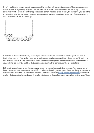 15 Gifts for the custom name necklace Lover in Your Life