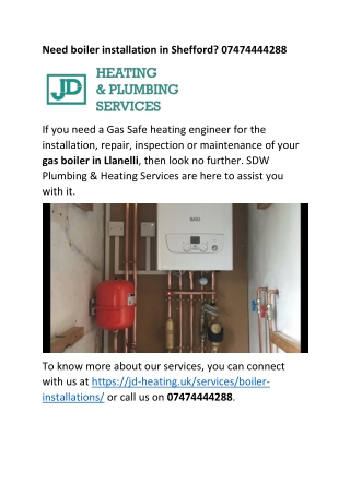 Need boiler installation in Shefford? 07474444288