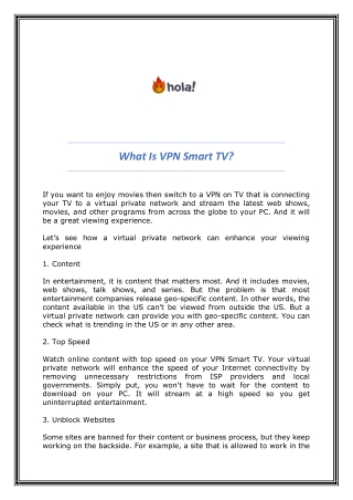 What Is VPN Smart TV