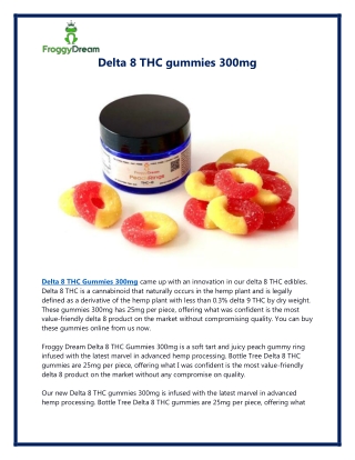 Delta 8 THC gummies 300mg