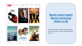Catch the List Of Latest English Movies Streaming Online