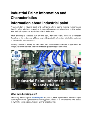 Industrial Paint_ Information and Characteristics
