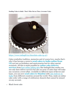 Sending Cakes to India Dont Miss Out on These Awesome Cakes