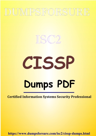 Authentic Guide – ISC2 CISSP Dumps – DumpsForSure