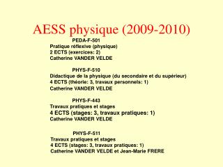 AESS physique (2009-2010)