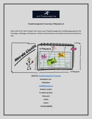Projektmanagement E-Learning  fit4projects.at