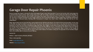 Garage Door Repair Phoenix