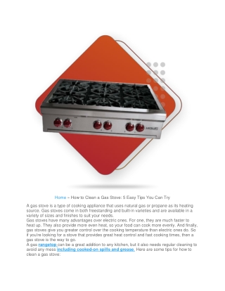 How to Clean a Gas Stove 5 Easy Tips You Can Try