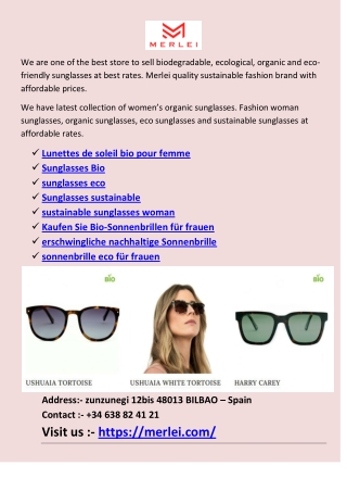 erschwingliche nachhaltige Sonnenbrille