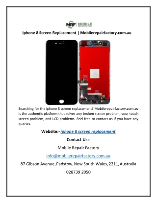Iphone 8 Screen Replacement | Mobilerepairfactory.com.au