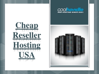 Cheap Reseller Hosting USA