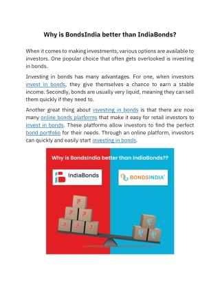 Why is BondsIndia better than IndiaBonds