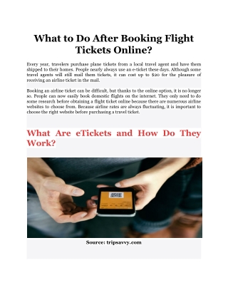 What to Do After Booking Flight Tickets Online_