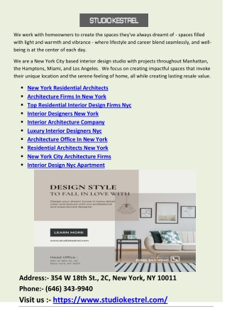 Architecture Firms In New York