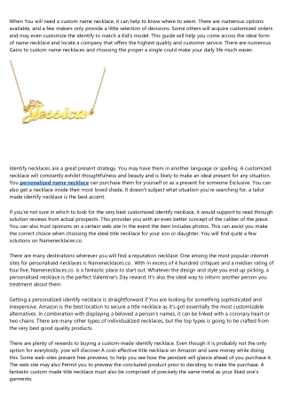 13 Things About personalized name necklace You May Not Have Known