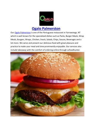 5% Off - Ogalo Palmerston Portuguese Takeaway Yarrawonga, NT